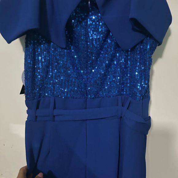 Elegant Blue Women's Jumpsuit - Picture 7 of 8